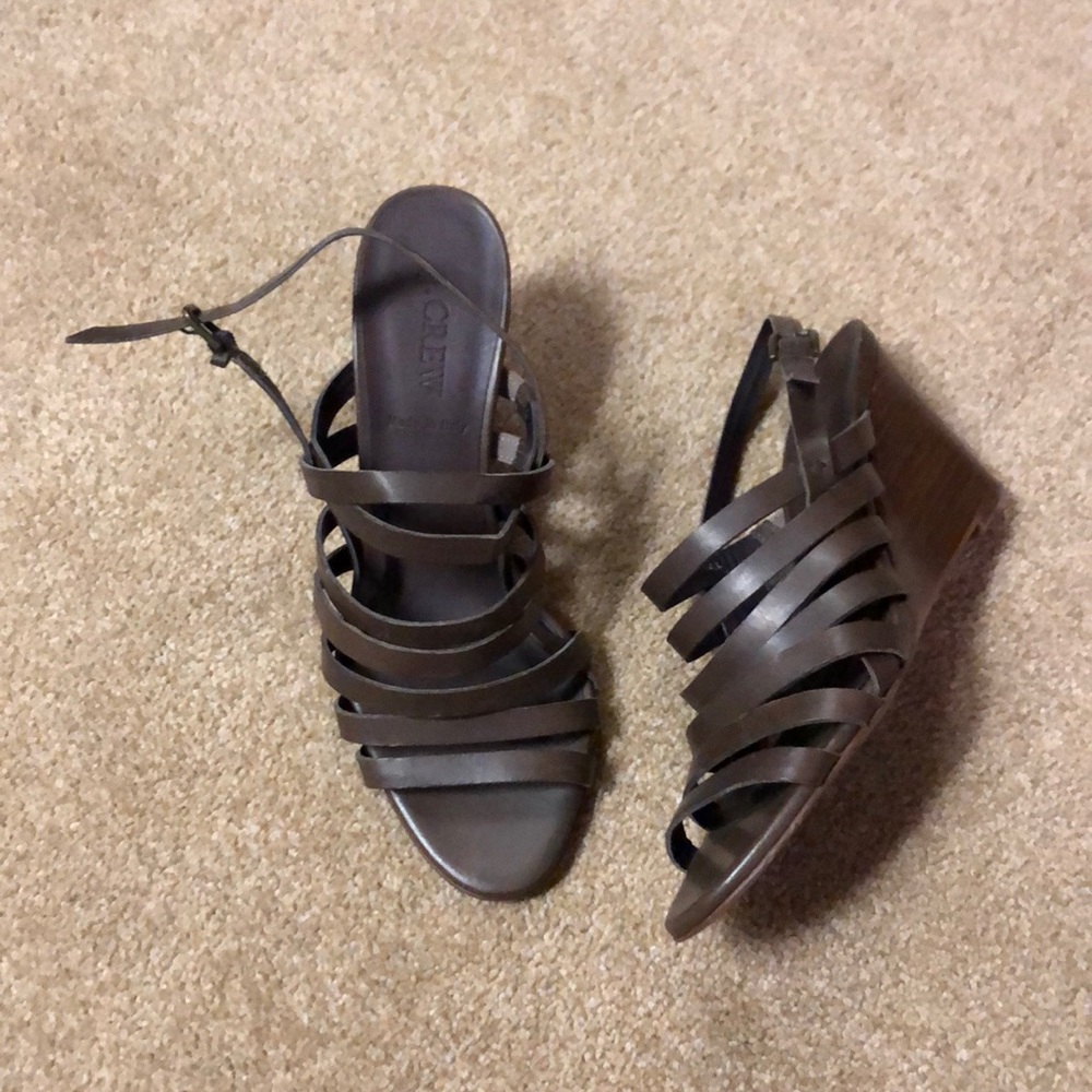 NWOT J. Crew, Strappy Wedge Sandals